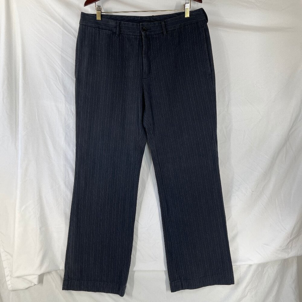 Vintage Banana Republic Straight Leg Dress Pants Size 36x32 Pinstripes Cotton